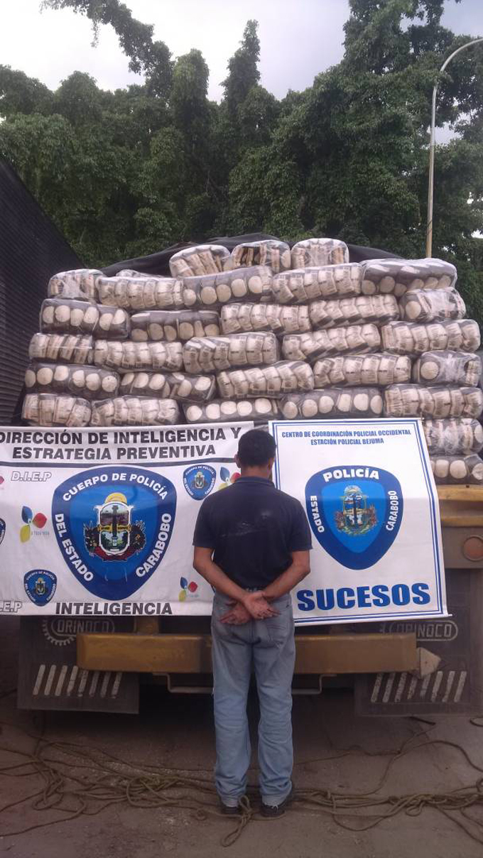 PoliCarabobo decomisó 30 toneladas de arroz en Bejuma