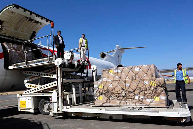 Cuatro vuelos aterrizaron en Yemen con ayuda humanitaria