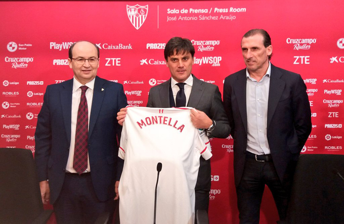 Vincenzo Montella fue presentado como nuevo entrenador del Sevilla FC