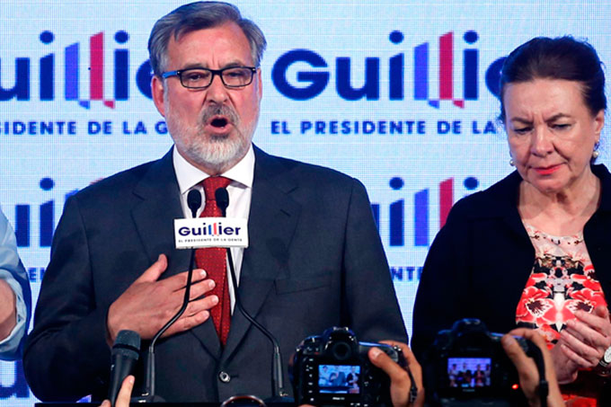 Alejandro Guillier reconoció resultados y felicitó a Piñera por triunfo en elecciones