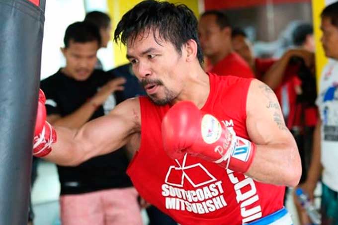 Manny Pacquiao busca contrincante para pelear en abril del 2018