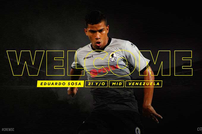 Criollo Eduardo Sosa fichó por el Columbus Crew en la MLS