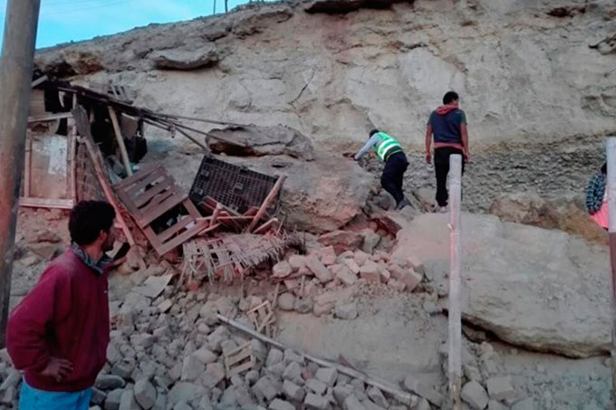 17 desaparecidos en mina de Perú tras sismo de 6,8 grados