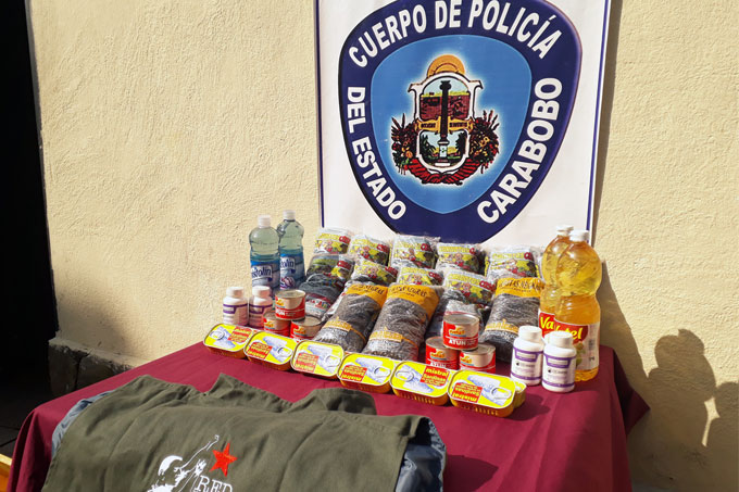 Unos 724 productos de primera necesidad incautó PoliCarabobo en Los Guayos