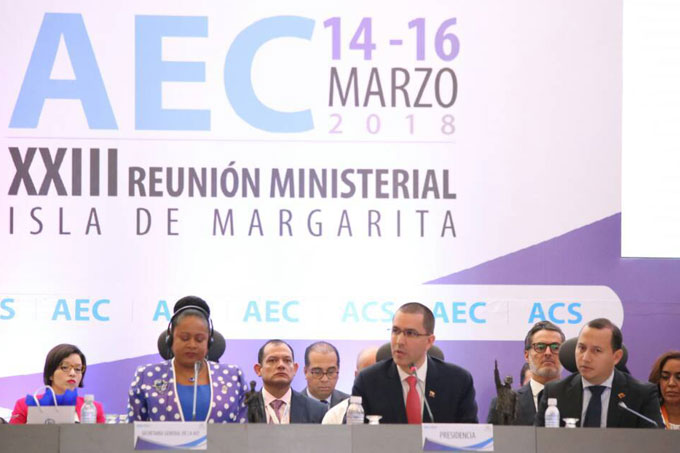 AEC: Venezuela entrega Presidencia Pro Témpore a Nicaragua