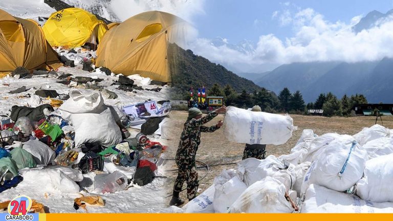 Cadáveres y basura son recogidos en campaña de limpieza del Everest