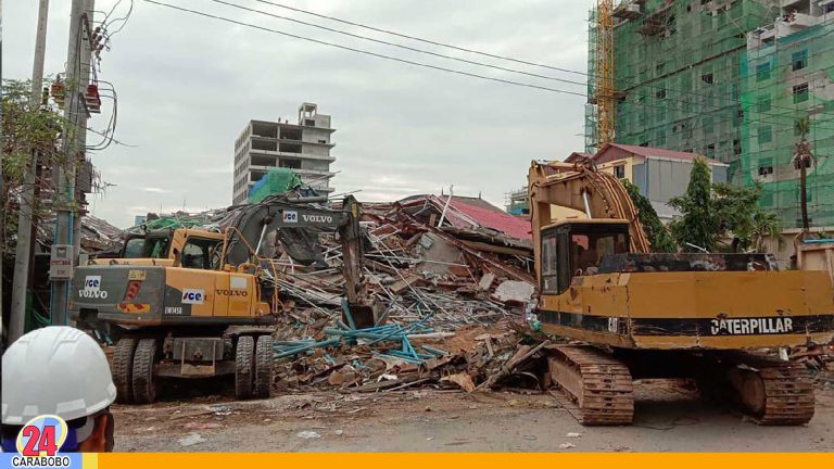 Derrumbe de un edificio en Camboya deja 7 muertos y 23 heridos