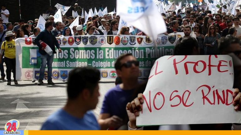 Paro nacional en Chile: Profesores del sector público en rechazo a Peticiones