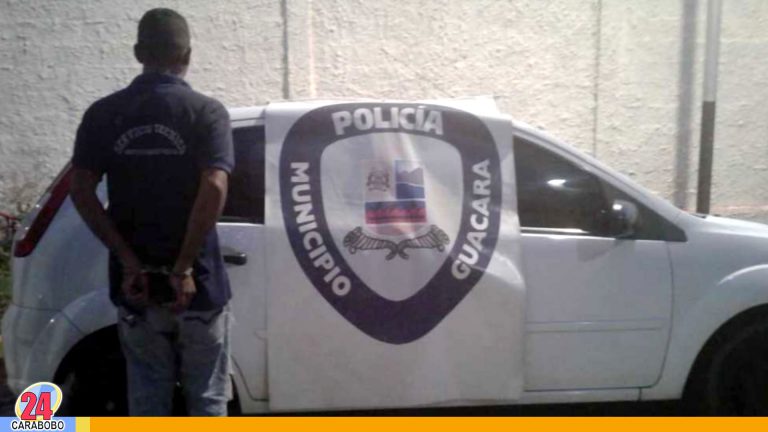 Policía Municipal de Guacara aprehende a sujeto que conducía vehículo robado