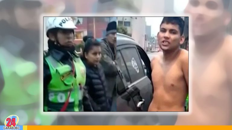 Arrestado Venezolano en Perú por golpear a una policía en medio de una discusión