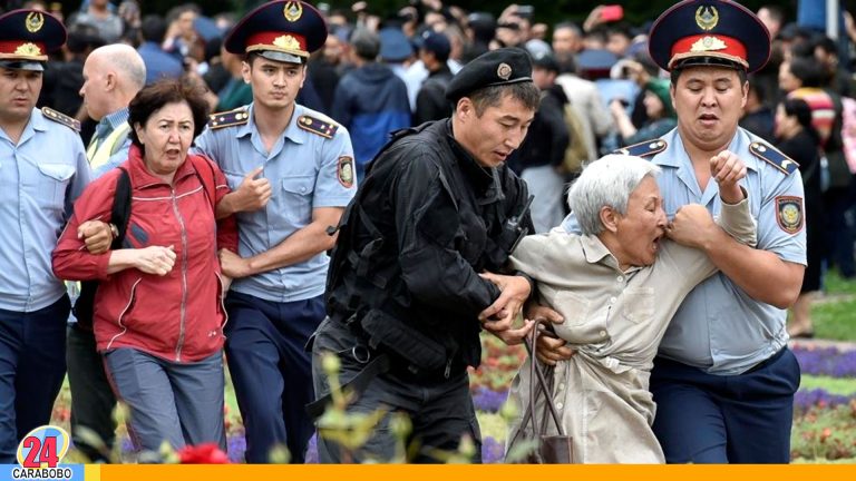 Elecciones en Kazajistán culminan con mas de 500 detenidos por protestas