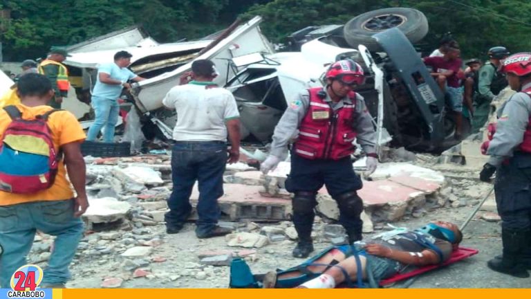 Tres lesionados en accidente en la vía Caracas – Guarenas