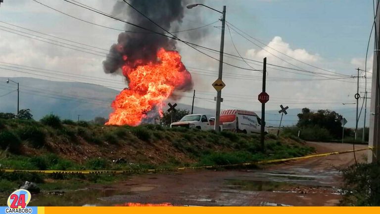 Explosión de ducto de Gas en Celaya registra dos personas con quemaduras