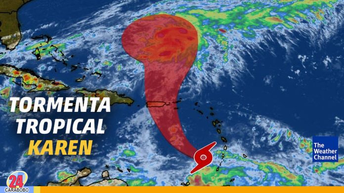 Tormenta tropical Karen descarga fuerte lluvia en Puerto Rico