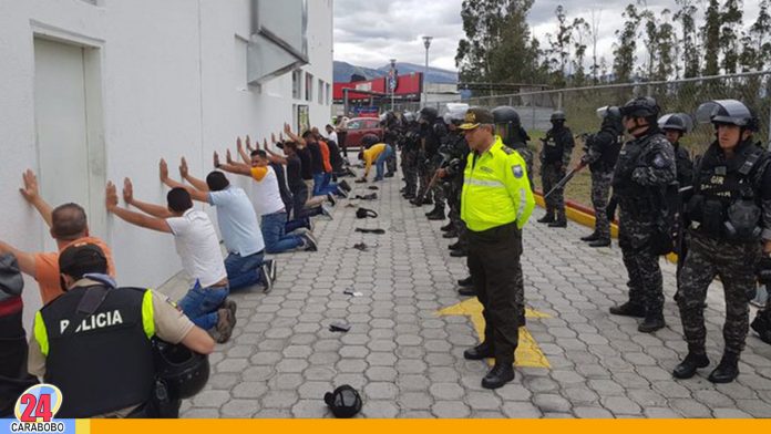 Venezolanos detenidos en Ecuador