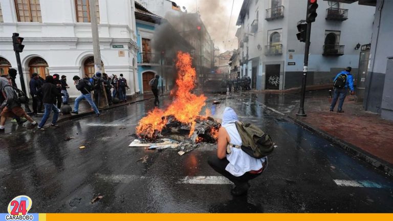 ¡Encendido! Manifestaciones en Ecuador registran primera víctima