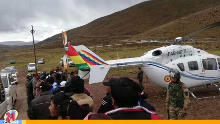 ¡ileso! Helicóptero de Evo Morales aterrizó de emergencia +Vídeo