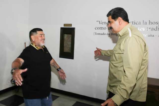 Diego Maradona en Venezuela solo vino a reunirse con Maduro