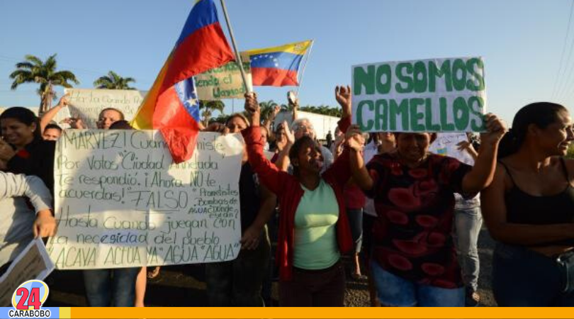 Protesta en Los Caobos para exigir mejores servicios públicos 