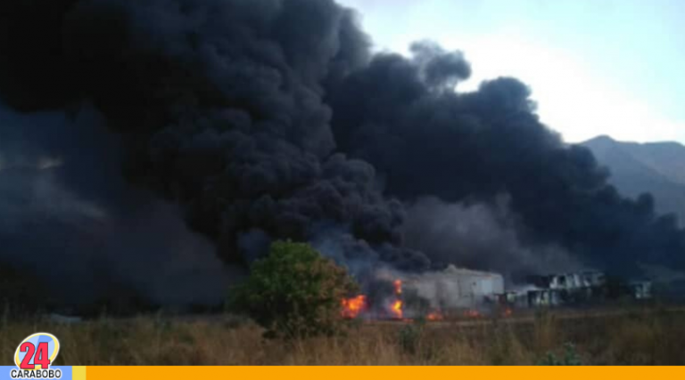 Reportan incendio en instalaciones del ferrocarril La Cabrera