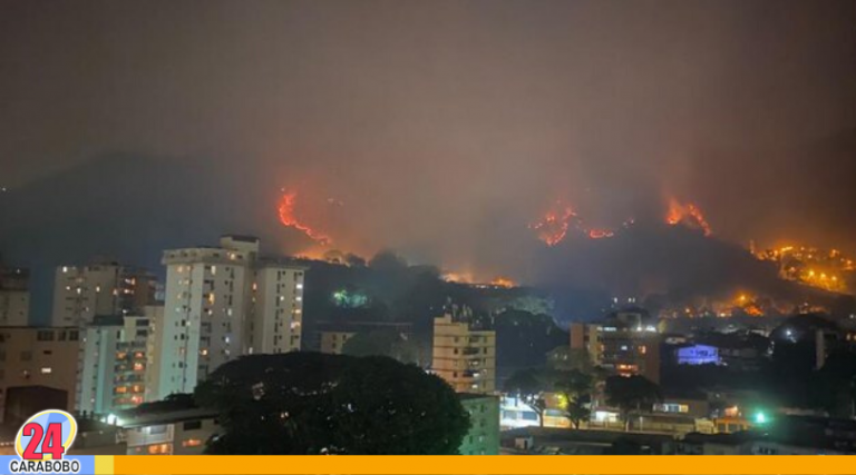 Incendios forestales en Caracas y Miranda sorprendieron a la población