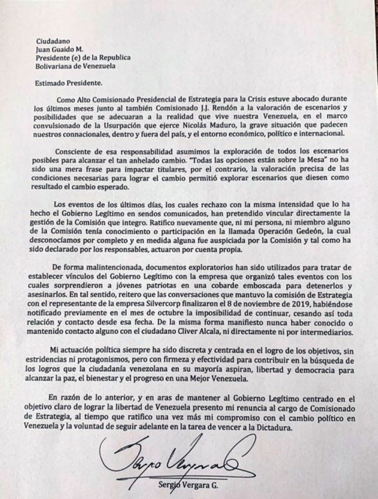 JJ Rendón renunció a equipo de Guaidó - noticias24 Carabobo