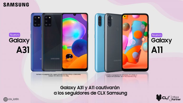 Galaxy A31 y Galaxy A11 cautivaran a los seguidores de CLX Samsung
