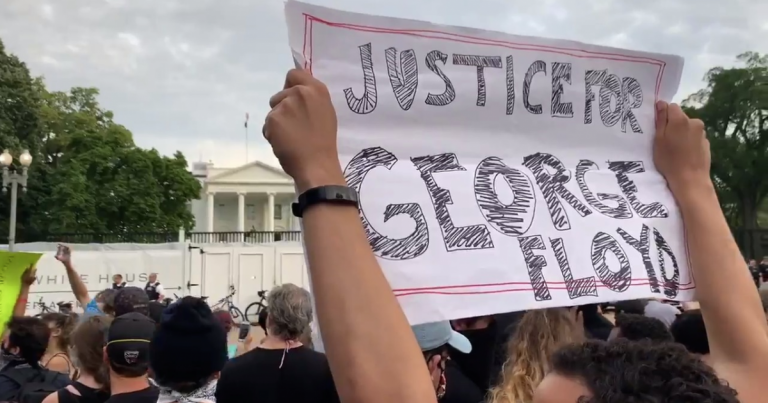 Protestas en La Casa Blanca, por la muerte de George Floyd