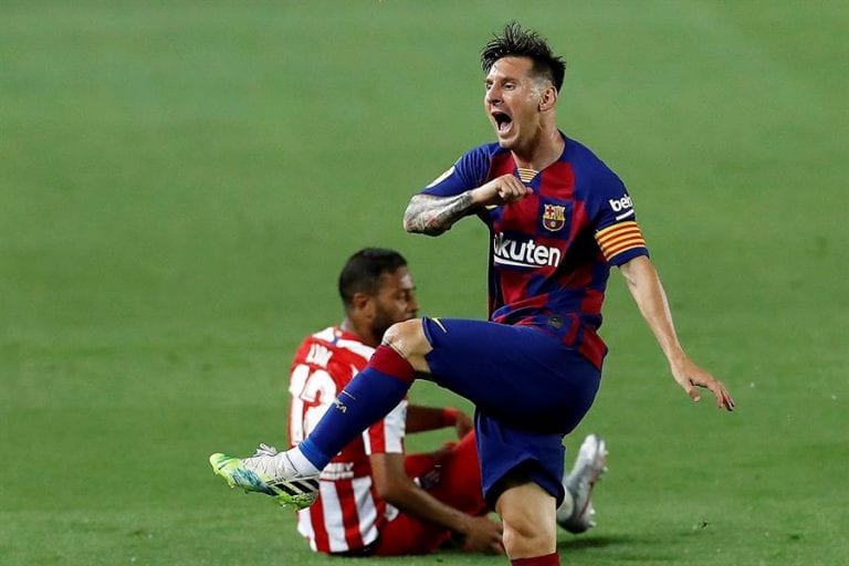 Messi llega a la cifra redonda pero Barcelona se complica con empate