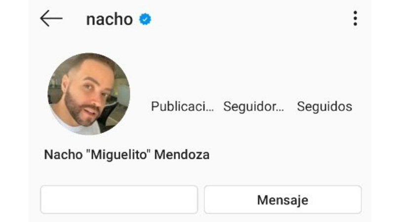 Nacho se retira de redes sociales