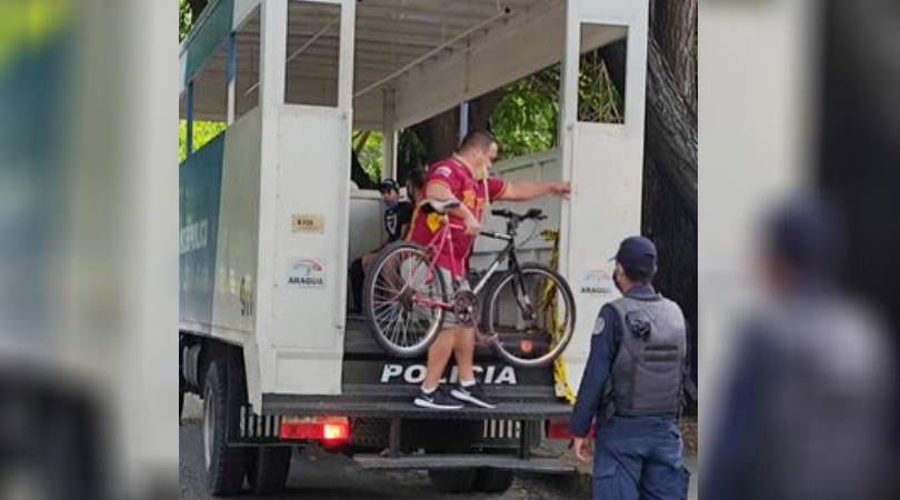 detienen a ciclistas en Aragua
