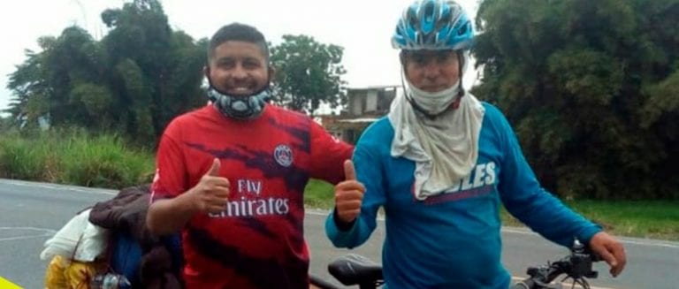 ¡Más cerca! Ciclista Douglas Pérez ya entró a Venezuela