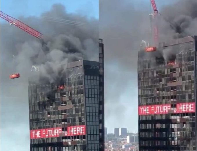 incendio en World Trade Center de Bruselas