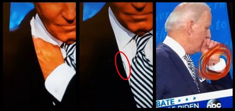 Biden en el debate presidencial portaba micrófonos escondidos