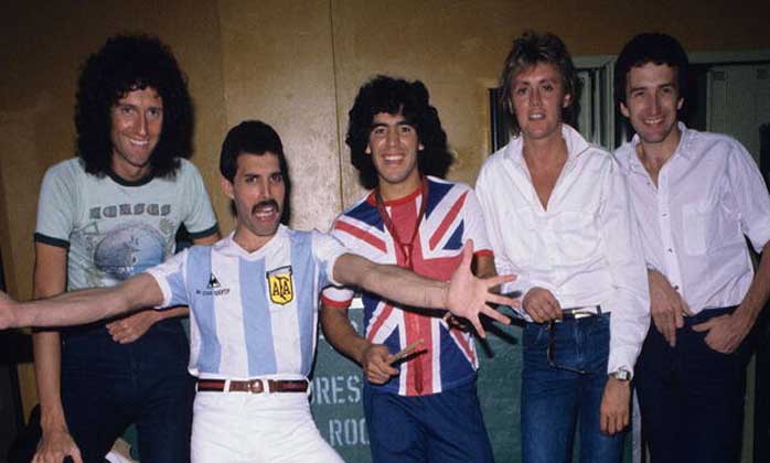Maradona y Queen juntos en un recuerdo de 1981