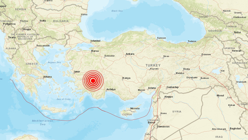 Terremoto de 5.7 se registró en la cosa de Antalya