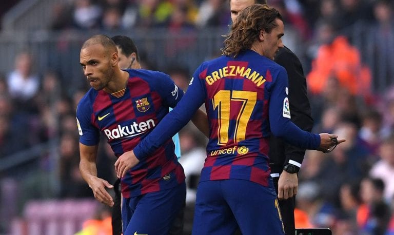 Antoine Griezmann marcó un golazo de tacón en goleada del Barcelona