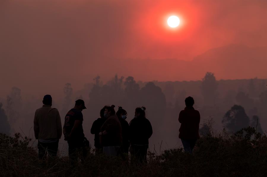 Incendio forestal en Chile 