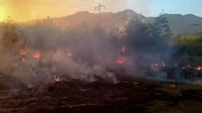 incendio de vegetación en Naguanagua - incendio de vegetación en Naguanagua