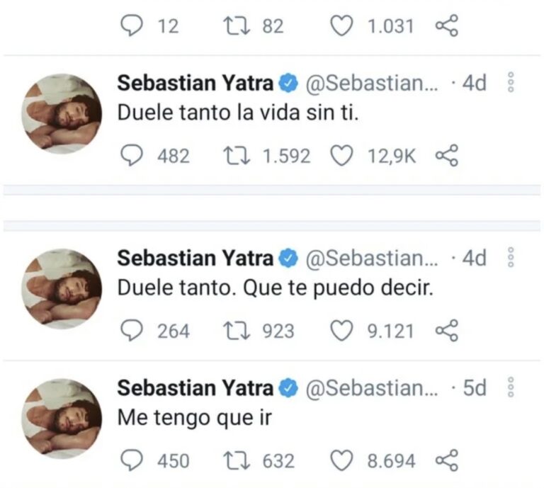Tuits de Sebastián Yatra