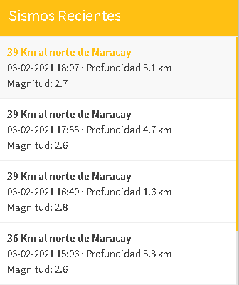 Sismo en Maracay 