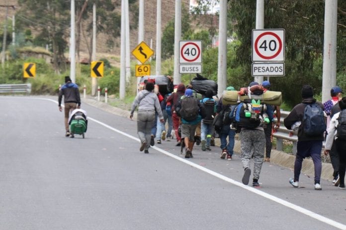 Migrantes venezolanos caminaron 60 días