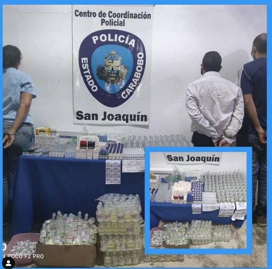 Desmantelan banda dedicada a comercializar medicamentos para el Covid-19 en Carabobo