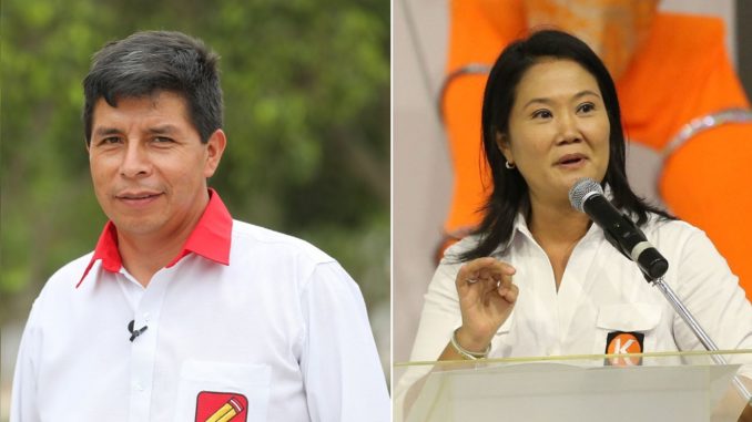 Pedro Castillo y Keiko Fujimori se debaten la presidencia de Perú