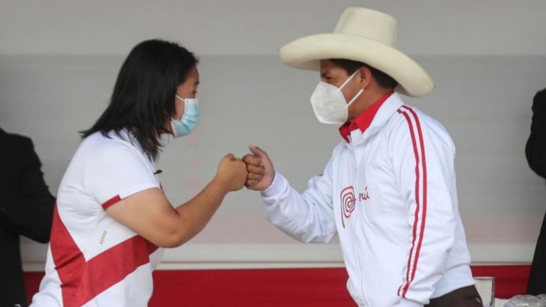 Elecciones en Perú: Keiko Fujimori muy cerca de Pedro Castillo