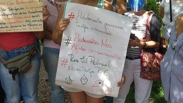 Hidrocentro aumentó «hasta las nubes» tarifa de habitantes en Las Chimeneas