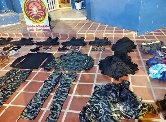 CICPC decomisa uniformes de la organización de Yeico Masacre en el Zulia