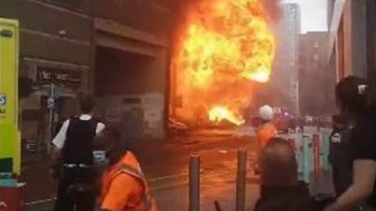 Se registró incendio en estación de tren de Londres tras fuerte explosión