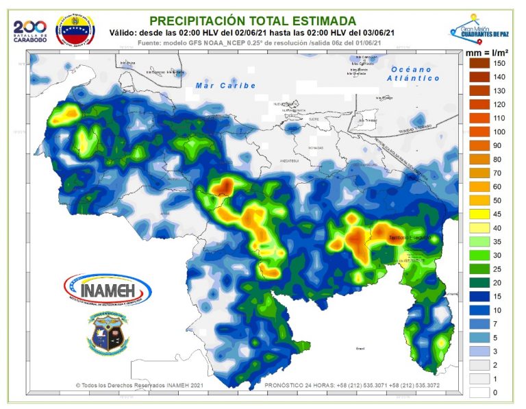 Continúa desplazándose onda tropical N° 2 por Venezuela