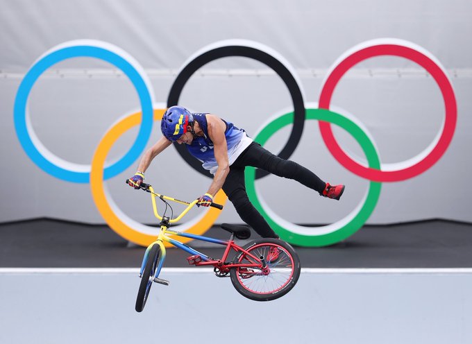 Juegos Olímpicos Tokio 2020 Daniel Dhers obtuvo el tercer lugar en la prueba de BMX Freestyle
